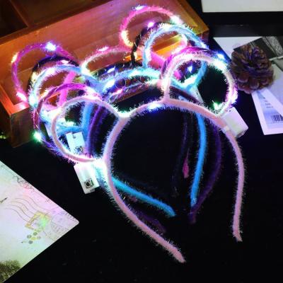 China Flash Fashion Flash Light Up Flashing Flashing Flashing Hair Accessories Halloween Led Cosplay Party Led Headband for sale