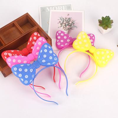 China Led Party Flashing Fast Flashing Party Supplies Favor Decoration Light Up Bow Ties Headband LED Blinking Bow Hairband Flashing Large Party for sale