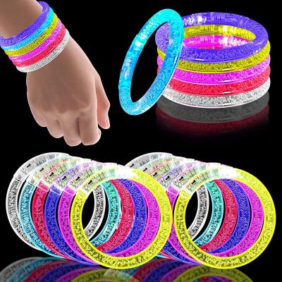 China Wholesale Cheap Acrylic Flashing Flashing Led Disassembly Design LED Bracelets Wristband For Party for sale