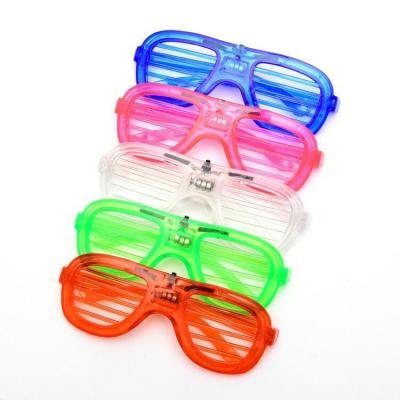 China Holiday Led Flash Shutter Shades EL Wire LED Glass Neon Flashing Light Up Glasses Cold Light Club Concert Party Glasses for sale