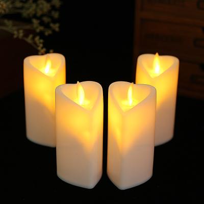 China Customized Wholesale Electronic Love Shape Battery Operated Led Lights Candles Creative Romance Party Decoration for sale