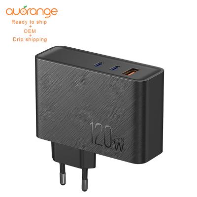 China Type C Charger 120w gan android gan mobile phone usb laptop charger usb c portable mobile phone accessories oem mobile quick charger gan for sale