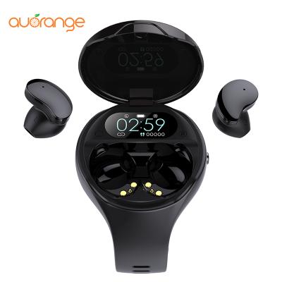 China New design MP3 playback watch waterproof smart wireless earbuds tws smart watch 2 in 1 for sale