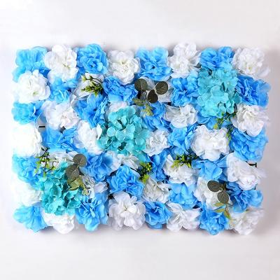 China Natural contact factory wholesale 40*60cm artificial flower wall silk flower wall wedding decoration background for sale