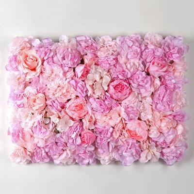 China Custom made durable silk rose flower wall rose flower wall wedding decoration background for sale