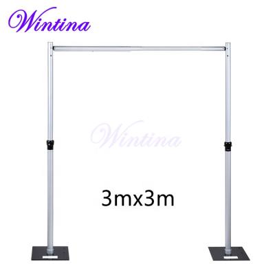 China Wedding/exhibition/display booth/party/concert Wintina 2019 new design event/backdrop stand aluminum pipe and drape, backdrop pipe and drape for wedding, 3*3m/10*10ft pipe for draping kits for sale