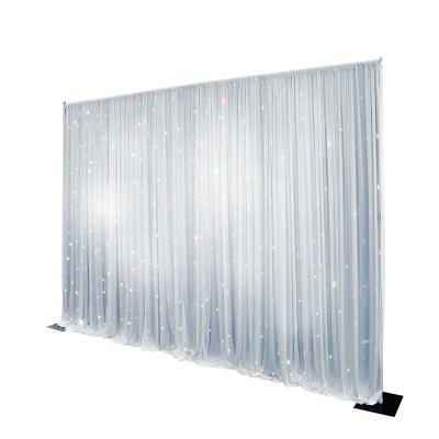 China Wedding/exhibition/display/event booth/party/concert 3*3m flexible led curtain/customized height star light curtain with DMX control machine used Wintina pipedrape for sale for sale