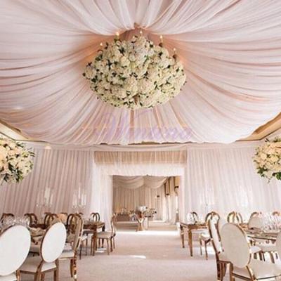 China wedding/exhibition/display/event decoration/party/concert booth equipment for light stage decoration with ceiling decoration Wintina luxury backdrop pipe and drape on sale for sale