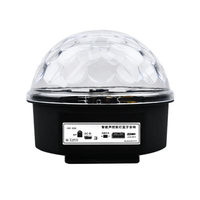 China Projection Lights DJ Party RGBYWP LED Control Disco Bar Indoor Sound MP3 Player LED Crystal Ball Light for sale