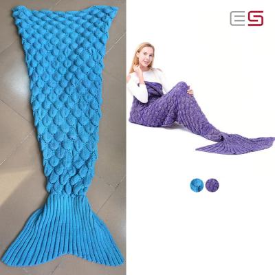 China FASHION Breathable CROCHET KNITTED PATTERN MERMAID TAIL SHAPE BLANKET KAUFEN for sale