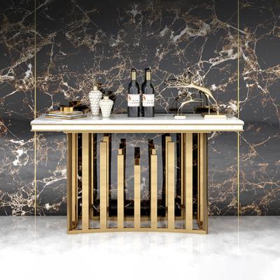 China Good quality luxury hallway furniture marble console tables modern Living Room Furniture stainless steel other Furniture for sale