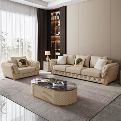 China Good Quality Modern Sofa New Design Luxury Chesterfield Sofa For Living Room Sofa Set Home Furniture Can Be Customized Leather / Fabric for sale