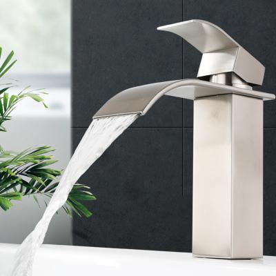 China Metered Faucets Single To Handle Stainless Steel Luxury Modern Flexible Bathroom Basin Faucet Mixer for sale