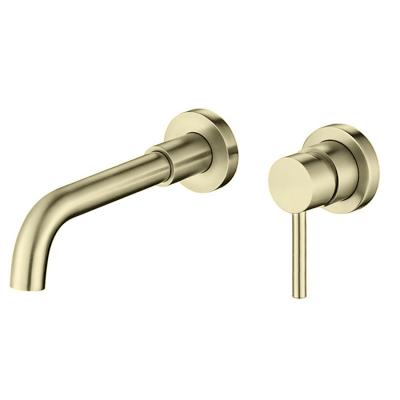 China Sense Faucets Basin Faucet Modern Gold Hidden Hot Cold Water Mixer Bathroom Basin Faucet Wall Mounted Basin Faucets for sale