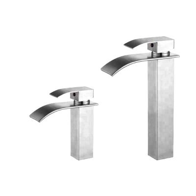 China Hot And Cold Modern Single Handle Basin Faucet Stainless Steel Basin Faucet Durable Bathroom Sink Faucet for sale