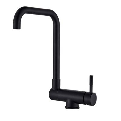 China High quality kitchen hot and cold faucet specializes saving European stainless steel faucet black kitchen faucet for sale