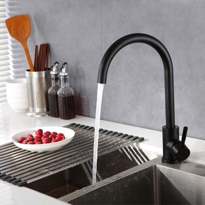 China Kitchen faucet factory direct sales hot and cold contemporary spray black stainless steel kitchen faucet for sale