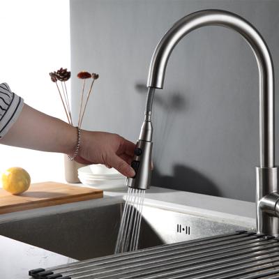 China Modern High End Brushed Luxury Sense Faucets Clearance Kitchen Faucet Stainless Steel Kitchen Faucet for sale