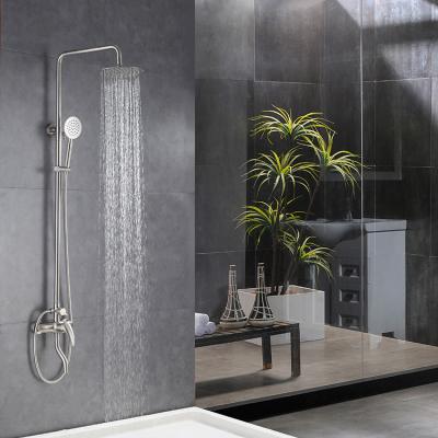 China Without Slide Bar Luxury Home Stand Alone Style Contemporary Waterfall Bath Room Shower Faucet Set for sale