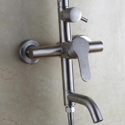 China Without Slide Bar Manufacturer Modern Metal Stainless Steel Design Bathroom Shower Set Faucet for sale