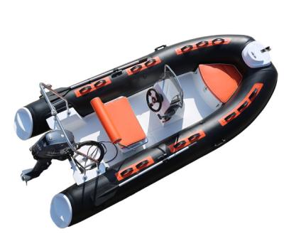 China 2022 innovative design removable fuel tank 13 ft  rib390BL fiberglass hull inflatable boat nice koos zu verkaufen