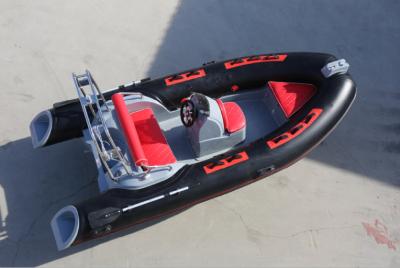 China 2022 portable inflatable boat  inflatable rigid hull boats 430cm length with fuel back cabin rib430B for sale