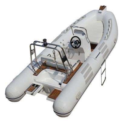 China 2022 orca  hypalon rib boat 16ft with fuel tank light grey rib480D with back steps zu verkaufen