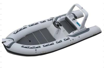 China 2022  inflatable  boat with motor 17ft PVC or hypalon with sundeck light grey RIB520C zu verkaufen