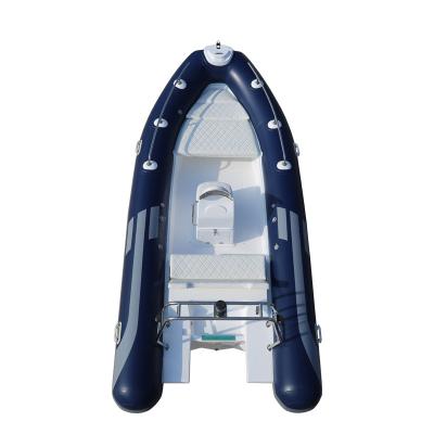 China 2022   new design orca hypalon 17ft long  fiberglass rib boat rib520D with fuel tank more colors Te koop