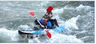 Chine double gonflable pour deux personnes de kayak de diamètre de 25cm - palette à lames avec la fenêtre transparente à vendre