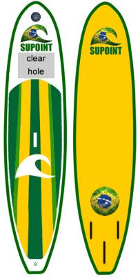 China Green Inflatable SUP Board SUP11' Inflatable Fishing Sup With LOGO Customized for sale