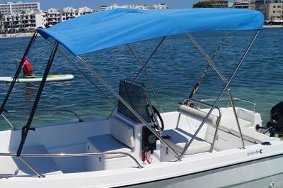 China 316 SS Frame Sailboat Bimini Top , Pontoon Boat Bimini Top For Family Traveling for sale