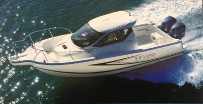 China 2023 new 8.7m GRP fishing yacht with cabin in cheap price with two engines zu verkaufen