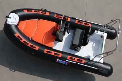 중국 2023 new fiberglass hull rib boat 3.9m with removable fuel tank rib390BL 판매용