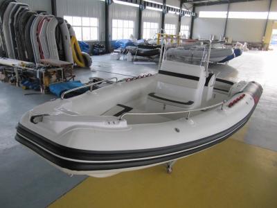 China 22 Feet Black & Red Inflatable Rib Boat Rib 680 In Fiberglass Hull And Hypalon for sale