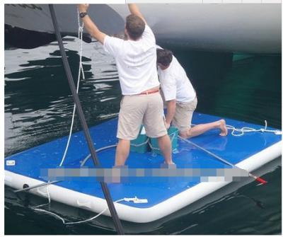 China alle Größen lassen Luft-Dockschwimmdock des Stiches aufblasbares für Verkauf in allen Farben fallen zu verkaufen