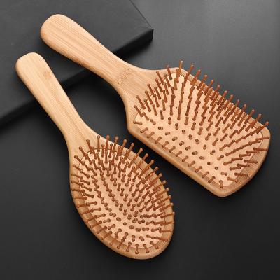 China NEW Designed Mao Bamboo Hair Comb 2022 Healthy Bamboo Hair Paddle Eco-friendly Oval Bamboo Men Anti-Static Brush Women for sale