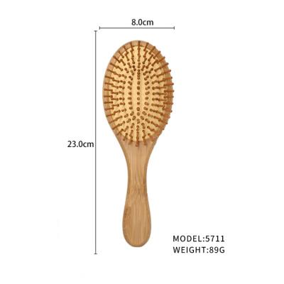 China For Home Use Hold Up 100% Bamboo Comb Nature Scalp Hair Brush Eco-friendly Wholesale Anti-Static Massage Comb for sale