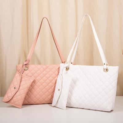 China Fashion 2023 ladies handbags 2pcs set fashion women's bag wholesale casual all match women's shoulder handbags for sale