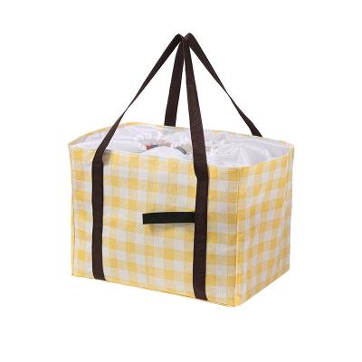 China Fashion Hot sale custom logo Non-woven Family Insulated Picnic Bag Cooler Compartment Large Thermal Lunch Cooler Tote Food Bag for sale