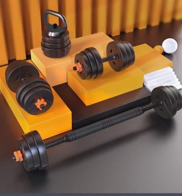 China Factory Universal Customization 6 in 1 Dumbbell Kettlebell Adjustable Barbell Set Adjustable Weight Dumbbell Home Gym Dumbbell Set for sale