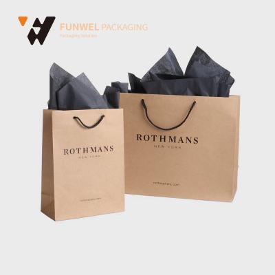 China Wholesale Recyclable Hot Stamp Paper Bags Kraft Paper Bags For Purchasing for sale