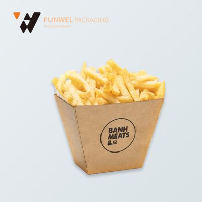 China China Recyclable Supplies Custom French Fries Kraft Paper Food Bag / Tub / Box / Cup for sale