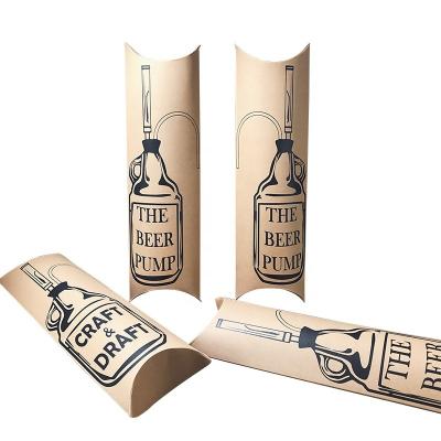 China Long Tube Kraft Disposable Pillow Box Beer Pump Packaging Box for sale