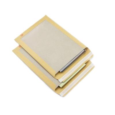 China Self Seal Disposable Gray Board Back Kraft Envelope Mailer Bend Prevent Shipping Bag for sale