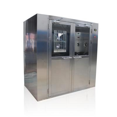 China 1.1KW 220V Clean Air In Shower Full Stainless Steel Double Automatic Door Air Shower Cabinet for sale