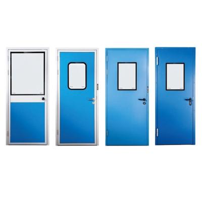 China Clean Room Regular Stoving Varnish Steel Clean Door With Single Glass Window And ISO for sale