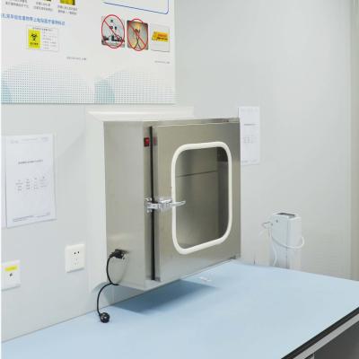 China 220V Clean Room Dynamic And Static Pass Box 300MM Clean Room Pass Through Box for sale