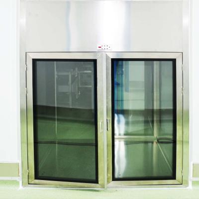 China Food Beverage Pass Through Box  SUS304 SS316 Static Pass Box Cleanroom Pass Thru for sale