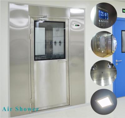 China Customized Size Air Shower Room Stainless Steel Manual Single Person Air Shower Booth for sale